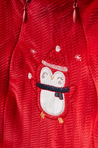 Bebitof Cute Penguin Pattern Wellsoft Lined Astronaut Jumpsuit with Door