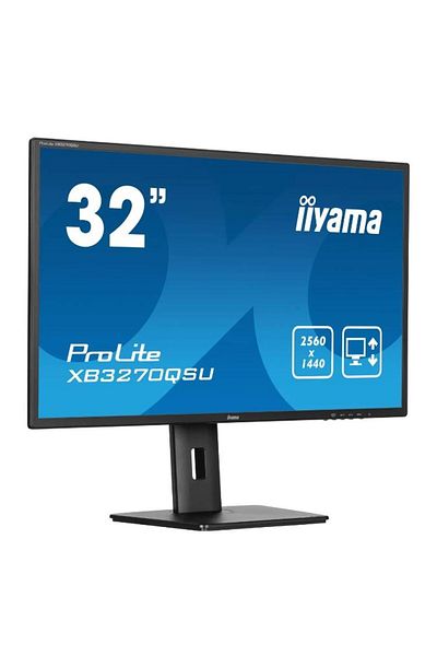 IIYAMA Monitor IPS LED Iiyama 31.5" XB3270QSU-B1, WQHD (2560 x 1440), Boxe, 100 Hz, 3 ms (Negru)