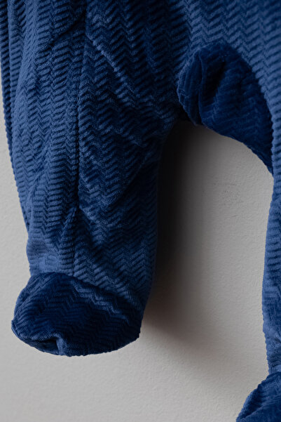 Bebitof Sevimli Penguen Desenli Kapüşonlu Wellsoft Astarlı Astronot Kozmonot Tulum