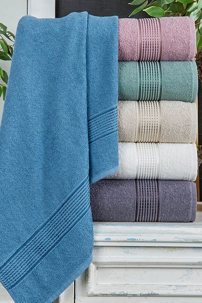 Eponj Home 6 Plates Hand Towel Set 50X85 Size Name of the Ezgi Exhibition