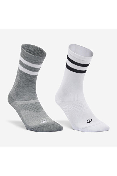 Decathlon Спортни чорапи Domyos - с дълъг маншет - пакет от 2 чифта