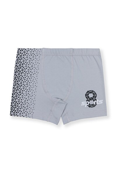 BAYKAR Αγόρι Βαμβακερό Lycra Crew Neck με στάμπα Κλασικό Χοντρό λουράκι Αθλητικό Μπόξερ Κοστούμι Μονό 2926 G