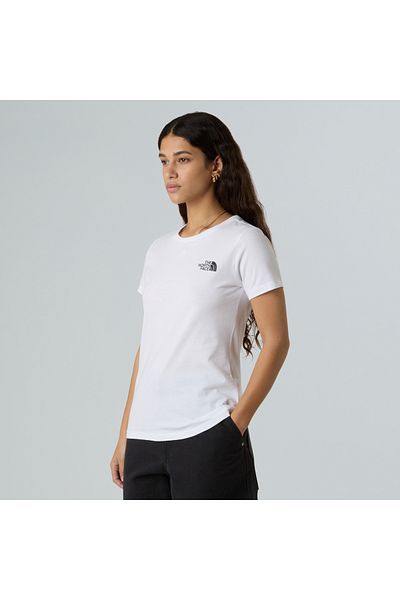 THE NORTH FACE W S/s Γραφικό Half Dome Tee Γυναικείο λευκό μπλουζάκι Nf0a8952iac1