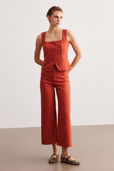 STELLA PULVIS Pantaloni culotte cu talie înaltă