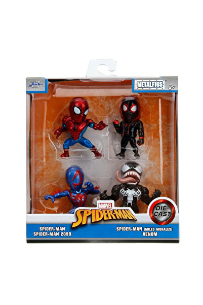 Marvel Orijinal Örümcek Adam 2099 Milesa Morales Venom Oyuncak Metal Figürler Seti