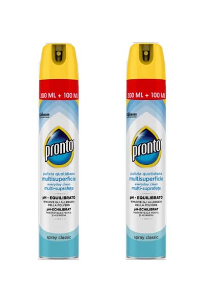 Pronto Multi-surface Spray For Cleaning And Caring For Surfaces, 400 ml X 2