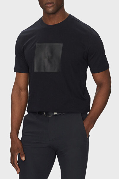 BOSS Logo Baskılı % 100 Pamuk Regular Fit Bisiklet Yaka T Shirt Erkek T SHİRT...