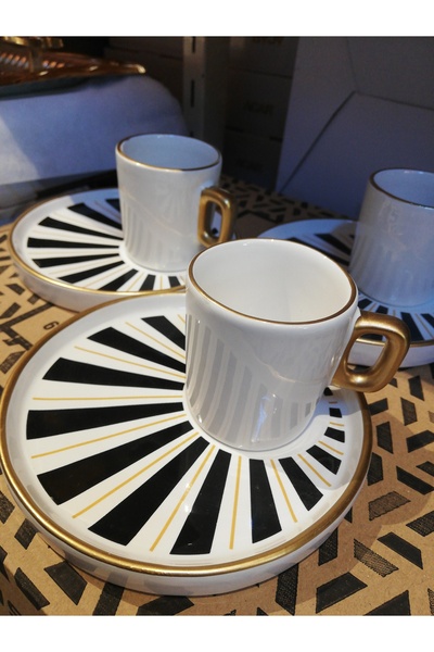 Carmen Soft Piyano Ikram Tabaklı Fincan Takımı