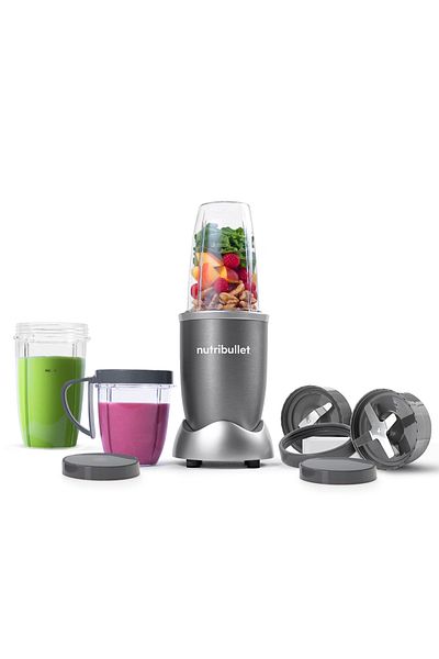 Nutribullet 600W Grey Multi-Function High Speed Blender - Smoothie Maker W 9 Accessories