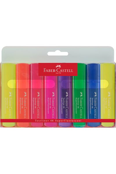 Faber Castell Textmarker Set 8 Superfluorescent 1546 Faber-Castell