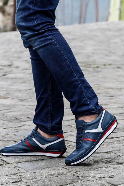 FAST STEP Unisex Daily Walking Sneaker Comfortable Sports Lightweight Shoes Denim Blue 856ma1795