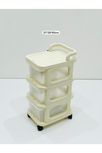 TrentonGCC Compact Three-Tier Rolling Storage Cart