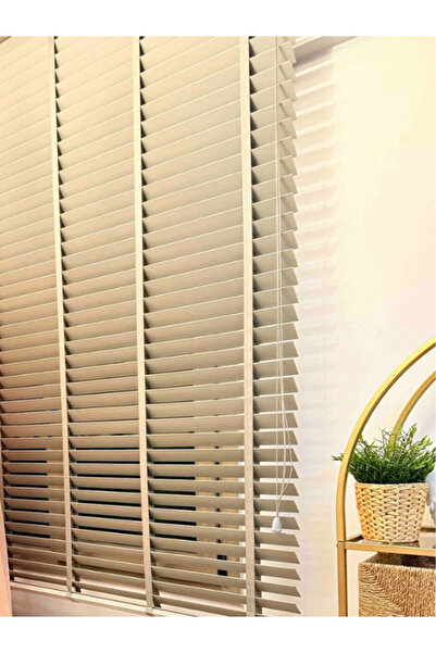 Özel Jaluzi Açık Gri 50 MM Ahşap  Jaluzi