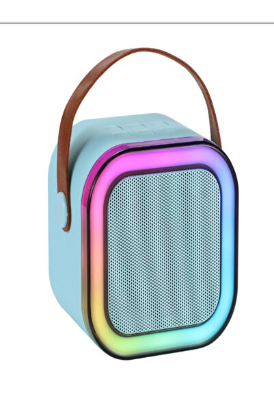 TechnOs ÇİFT Mikrofonlu Portatif Taşınabilir RGB Işıklı Çocuk Karaoke Hoparlö...
