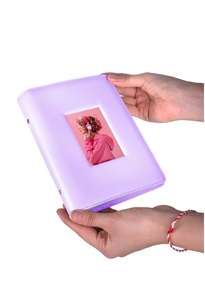 Nobbystar Instax 193 Photo Capacity Purple Polacart Photo Album with Window