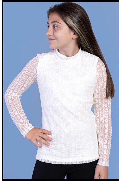 Toontoy Girl's Lace Front School T-Shirt 16676