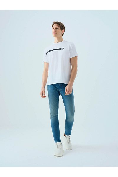 Loft Regular Fit White Men's T-Shirt Lf 2039588
