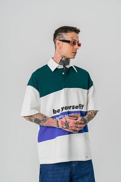 go gang own Тениска с поло яка Be Yourself