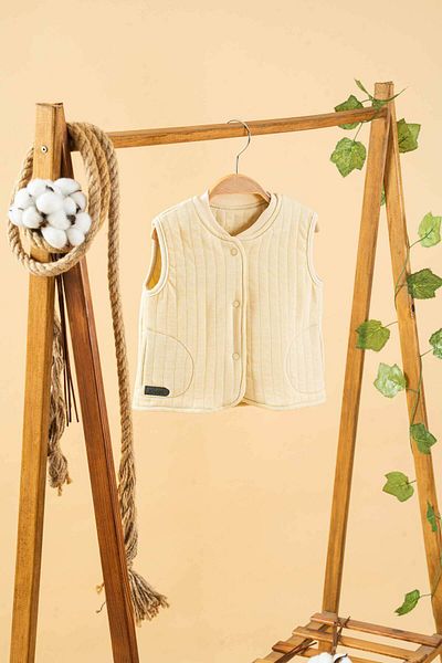 bombe Baby Kids Yellow Crew Neck Cotton Comfortable Vest Trend Fashion Vest