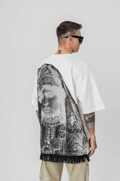go gang own Μπλουζάκι Indian Fringe με λεπτομέρειες Oversize