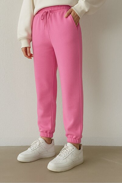 Bestenur Baskılı Eşofman Altı 1429 - Pudra