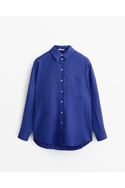 Oysho 100% linen relaxed shirt