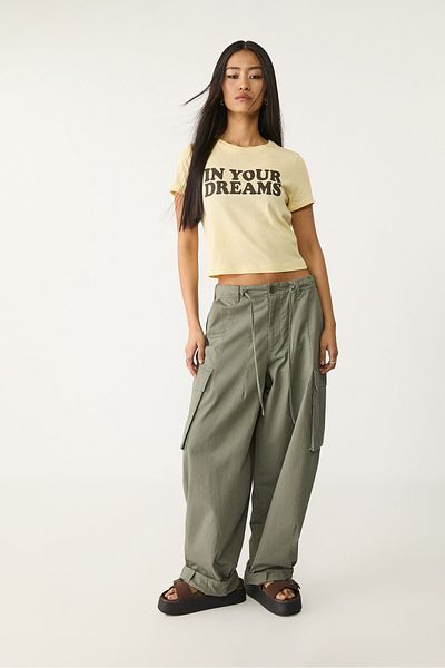 Stradivarius T-shirt with placement print slogan