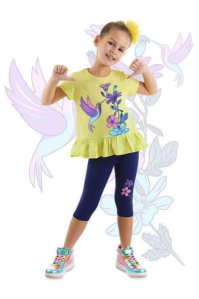 MSHB&G Bienen-Kolibri-Sommer-T-Shirt und Leggings-Set für Mädchen - Frilly