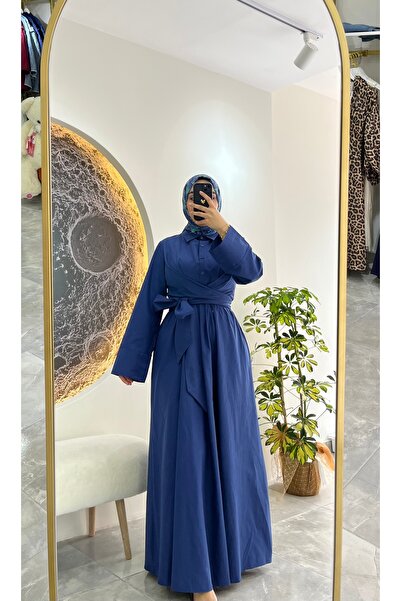 ELF Belden Bağlamalı Elbise