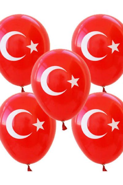 Çemrek Süs Parti بالون هلال ونجمة 100 عبوة كاليسان 12 بوصة