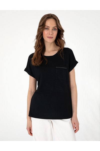 Pierre Cardin Black Regular Fit T-Shirt 50301440-Vr046