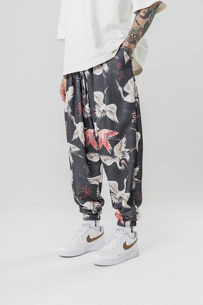 go gang own Stork Kairo Pleated Shalwar with Elastic Waist and Legs