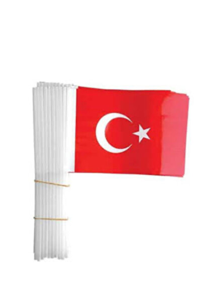 Çemrek Süs Parti Çıtalı Sopalı Türk Bayrağı Küçük Boy 80 li