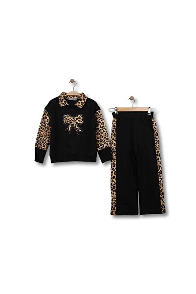tunays shopping Дівчачий комплект з леопардовим коміром