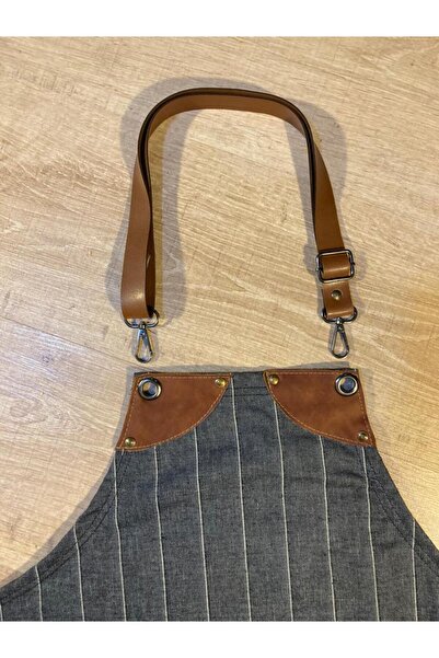 MARTEN Apron for Chef, Waiter, Barber Alpaca - Adjustable Leather Detail