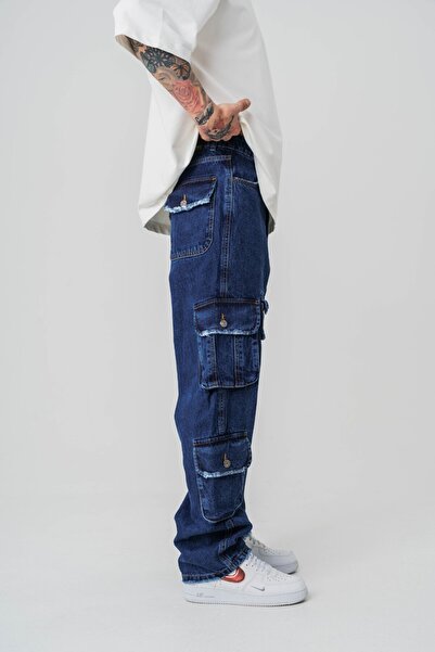 go gang own Ремонтник Детальний джинсовий оверсайз баггі штани