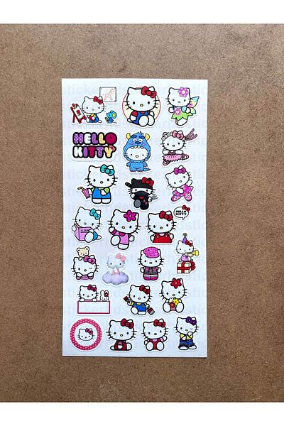 hdsticker Hello Kitty Bullet Journal - Agenda - Planner - Laptop - Σετ αυτοκόλλητων ετικετών σημειωματάριων Mini 47 τεμαχίων