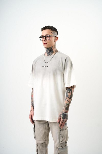 Respire Men's Oversize T-Shirt Ecru Written Studio Res