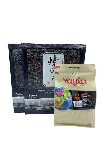 TRENDY 10 Yaprak Sushi Yosunu - Sushi Pirinci 500 G.