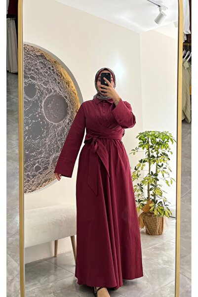 ELF Belden Bağlamalı Elbise