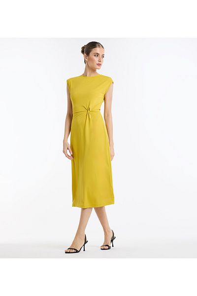 BCBG KNOTTED MIDI DRESS