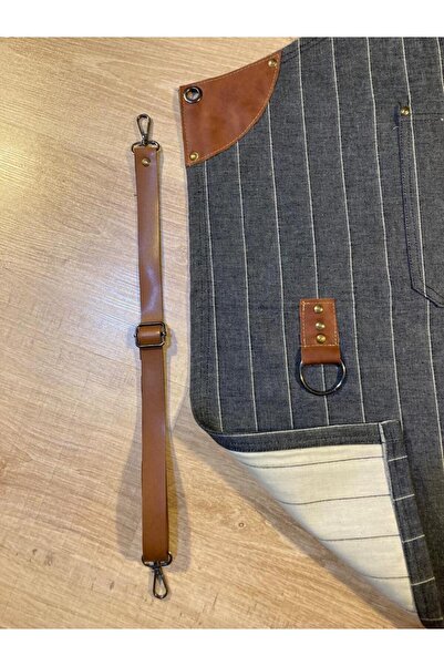 MARTEN Apron for Chef, Waiter, Barber Alpaca - Adjustable Leather Detail