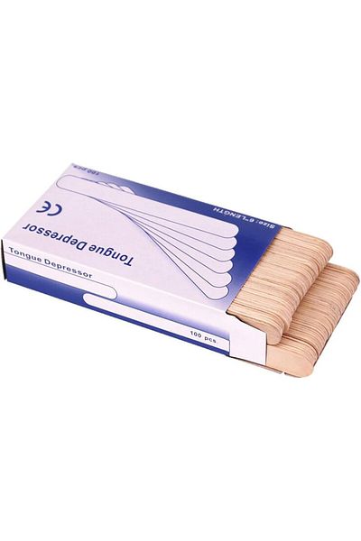 LA PERLA TECH 100 Pieces Wooden Tongue Depressor Waxing Spatula