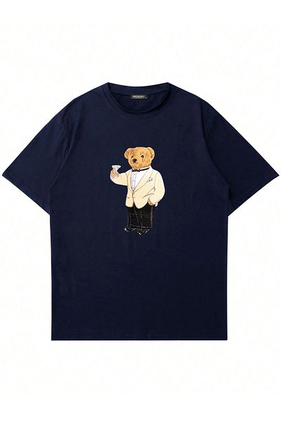 Mad&Calf Μπλουζάκι Unisex Business Teddy με στάμπα με λαιμόκοψη