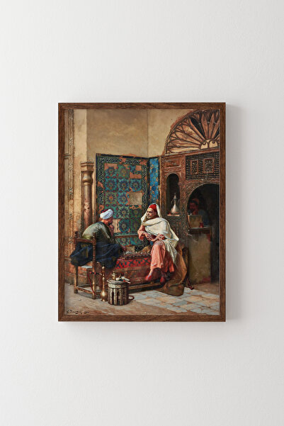 epiqart لاعبو الشطرنج - إطار خشبي منقوش