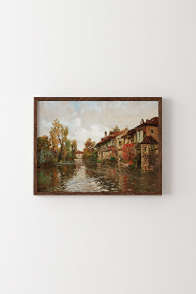 epiqart Beaulieu Along the River - Wood Patterned Frame