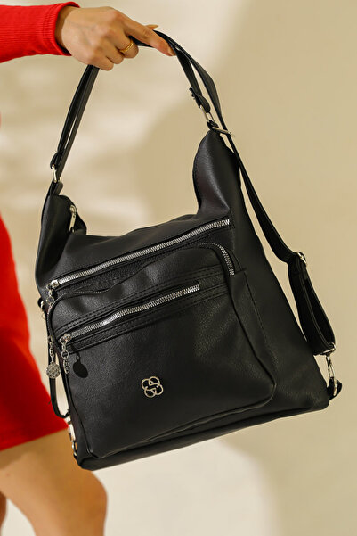 themoiss مقبض وحقيبة ظهر عملية، حقيبة نسائية متعددة الأقسام من الجلد الناعم