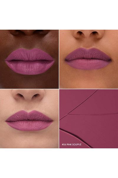 SEPHORA COLLECTION Cream Lip Stain 10HR Liquid Lipstick 06 Pink Souffle - Matte Deep Berry Pink 5ml
