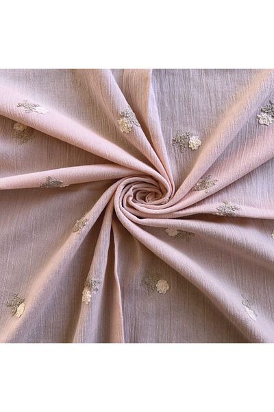 Doray Kumaş Βαμβακερό ύφασμα Crinkle / Κέντημα λουλουδιών / DRY 2012