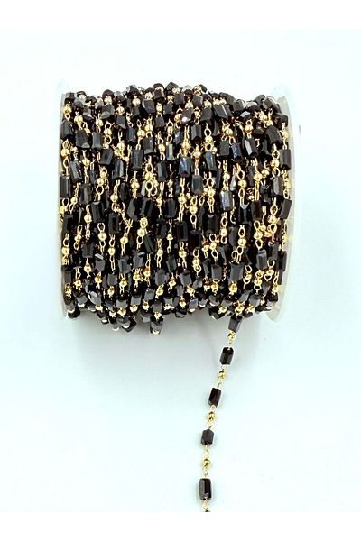 yiğit aksesuar 50cm Steel Tarnish Free Black Gold Chain Bracelet Necklace Chain Jewelry Making Supplies Chain